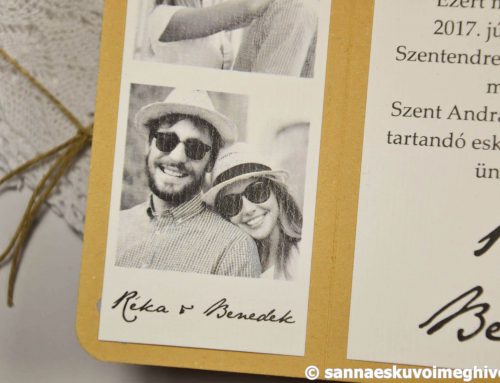 Vintage esküvői meghívó