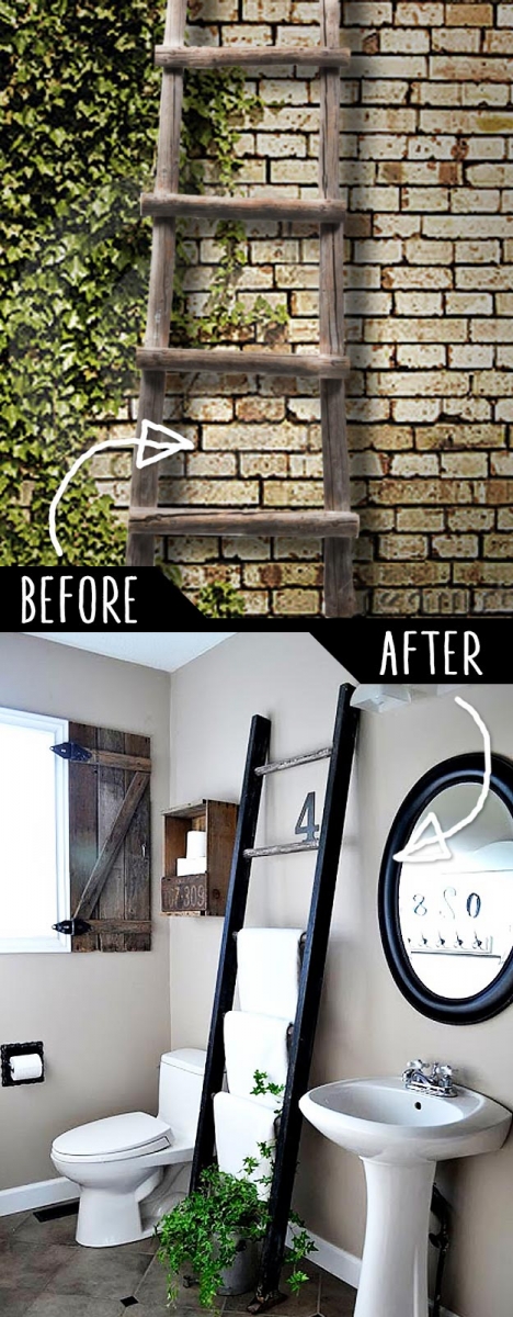 létrából törölköző tartó